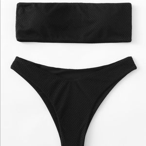 Zaful Strapless black Swimsuit